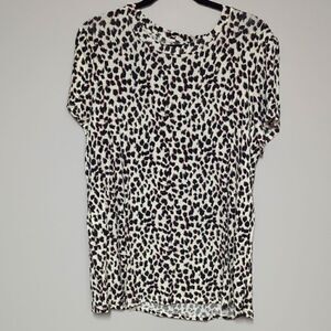 Maurices White Leopard Print shirt